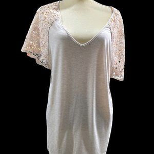 Moral Fiber Tan S/S Top 3X NWT